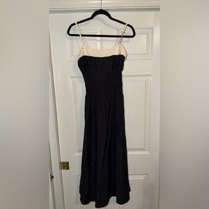 By the river Chic Black and Cream Dress